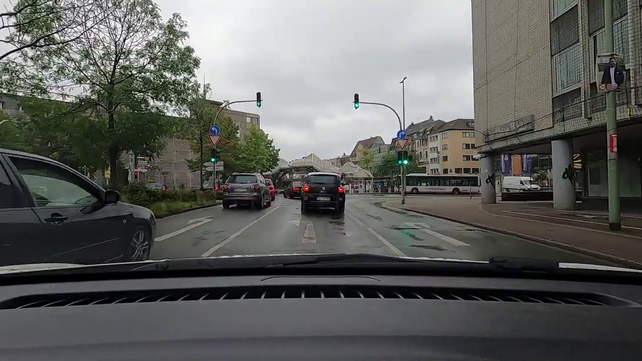 Duisburg city car drive Germany