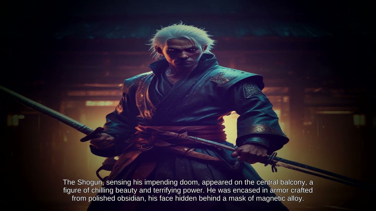 Storm-Eater: A ronin swallows a star to gain the dark lightning needed to butcher a Shogun.