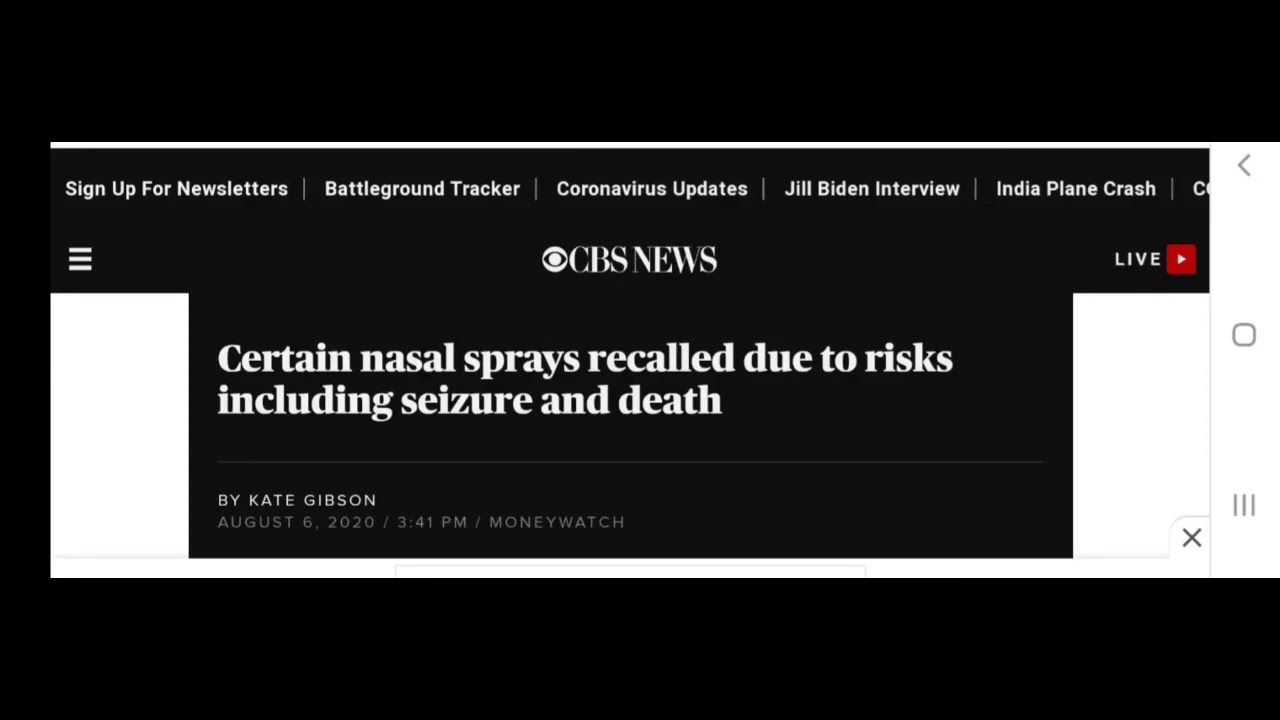 ALLERGY SUFFERS BEWARE | FDA RECALL ON 3 NASAL SPRAY