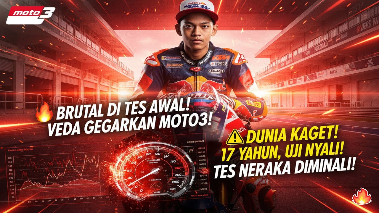 Dunia Kaget! Veda Tampil Brutal di Tes Awal Moto3 2026!
