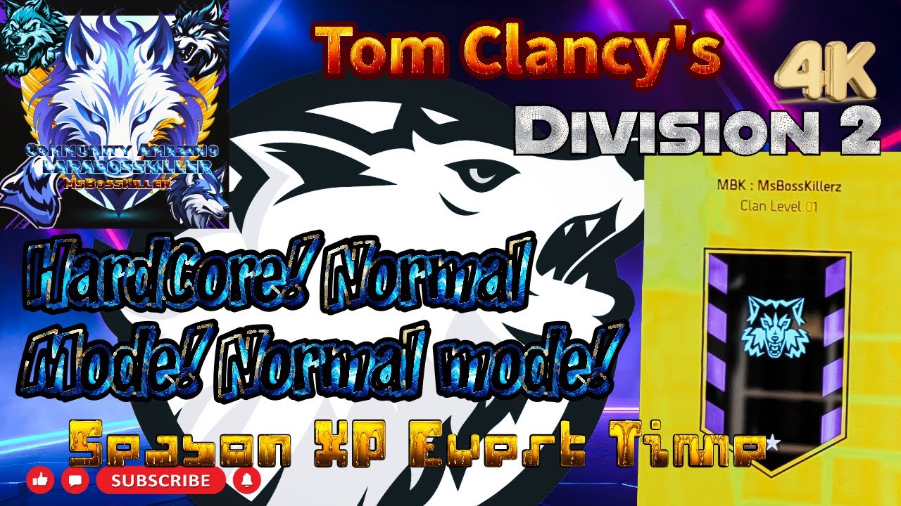 Tom Clancy 's Division 2 Hardcore mode/Normal Mode  LIVE PS5 Slim