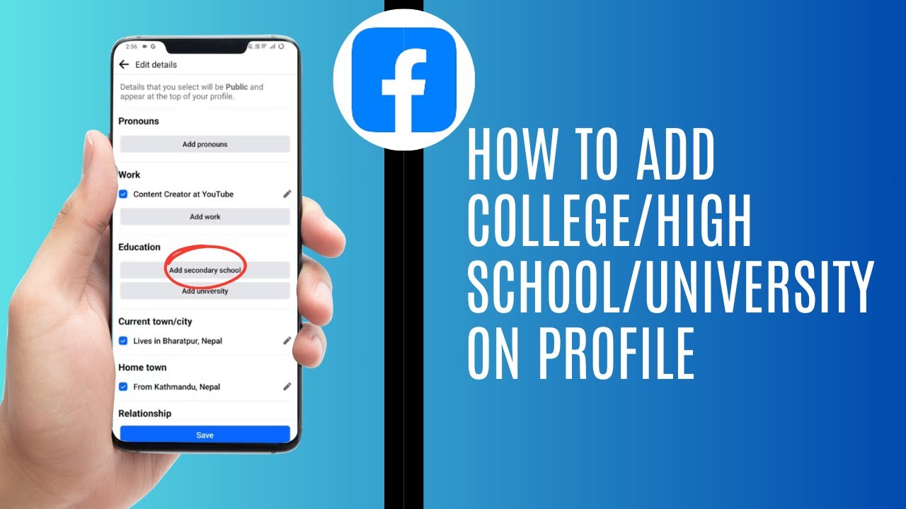 How To Add College/High School/University On Facebook Profile | (Full Guide)