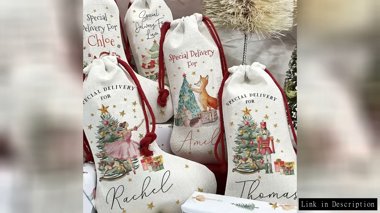 personalized Large Santa Sack Bag Christmas Gift Bag Drawstring Xmas Sacks Baby's First Christmas Gi