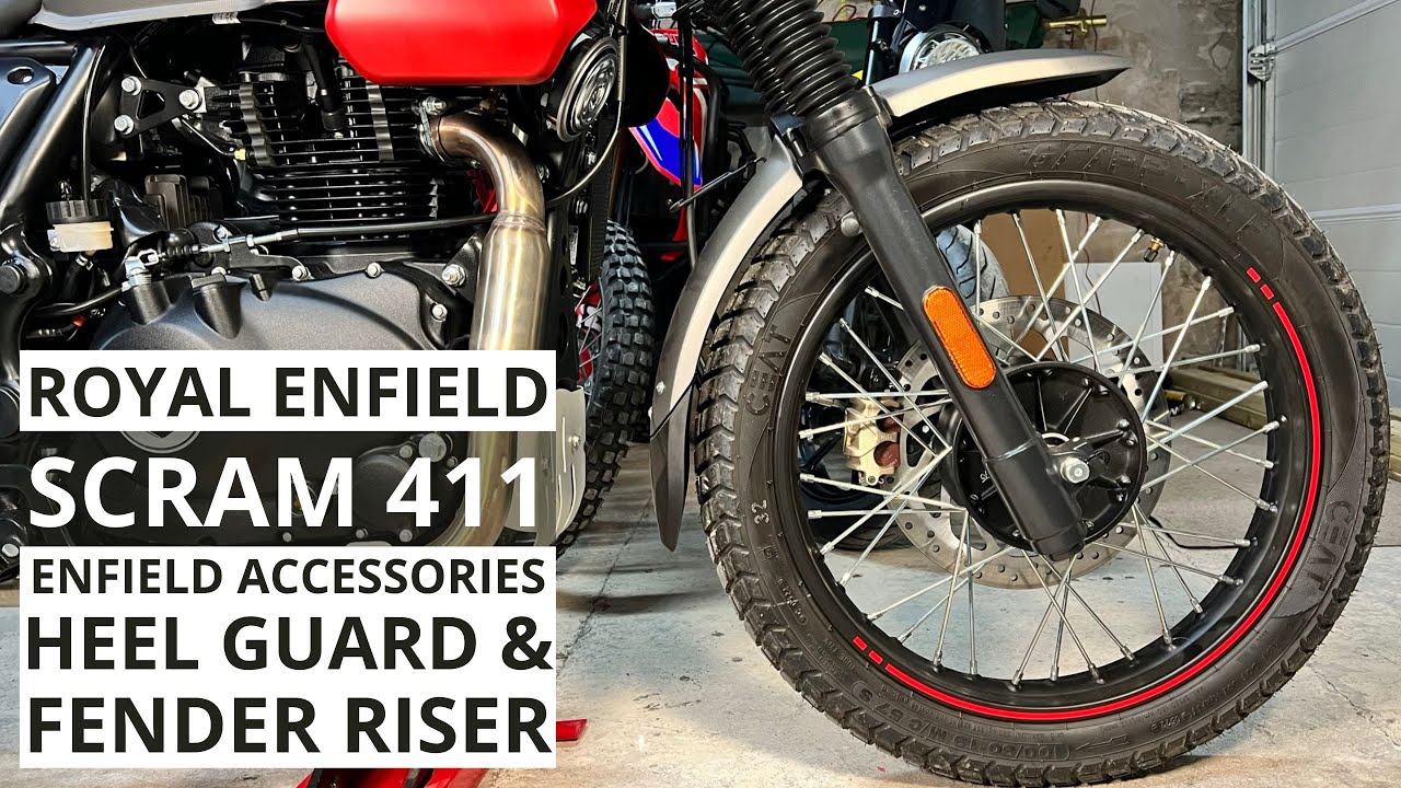 Royal Enfield Scram 411: Enfield Accessories - Heel Guard and Fender Riser 4K