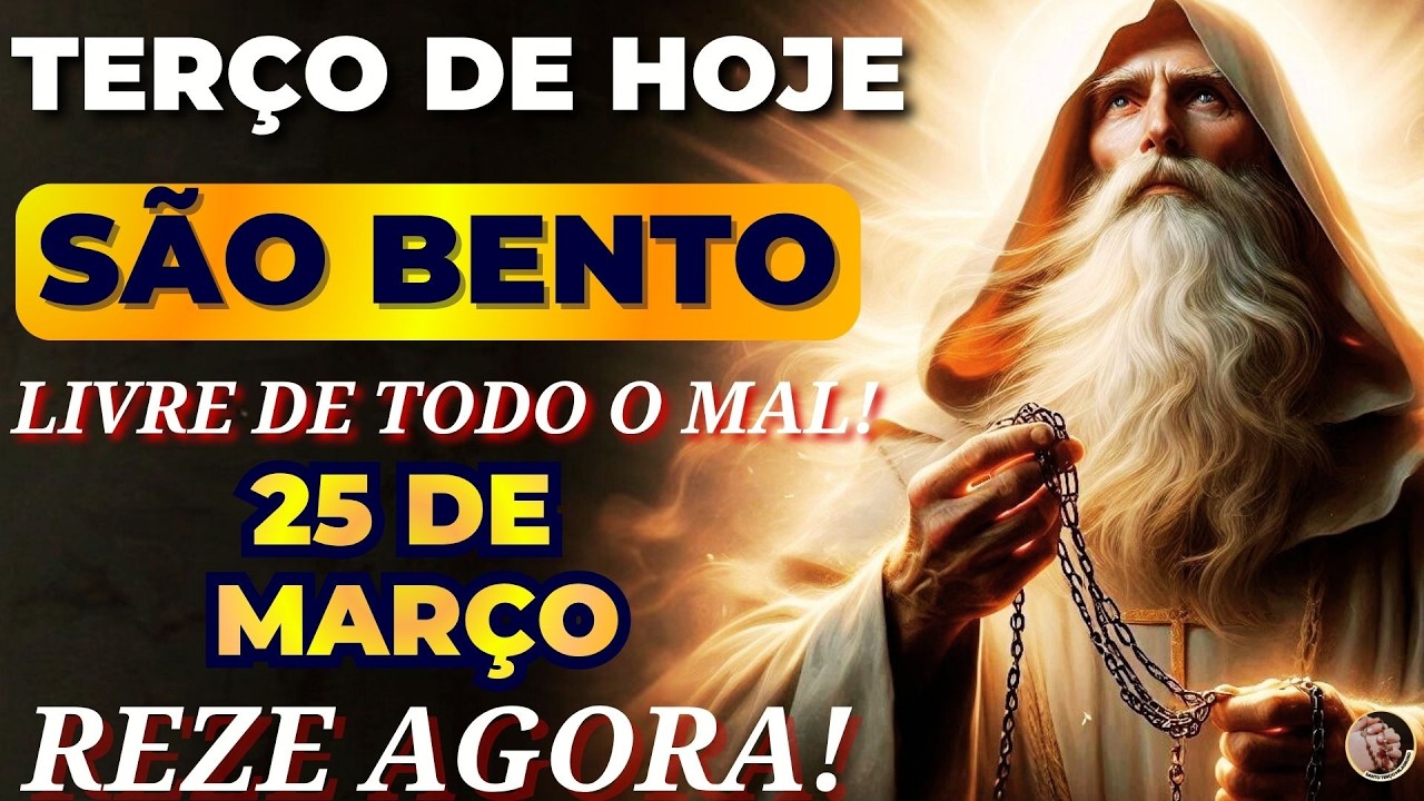📿TERÇO de SÃO BENTO e a SANTA CRUZ QUEBRANDO CORRENTES para SE LIVRAR de TODO o MAL!