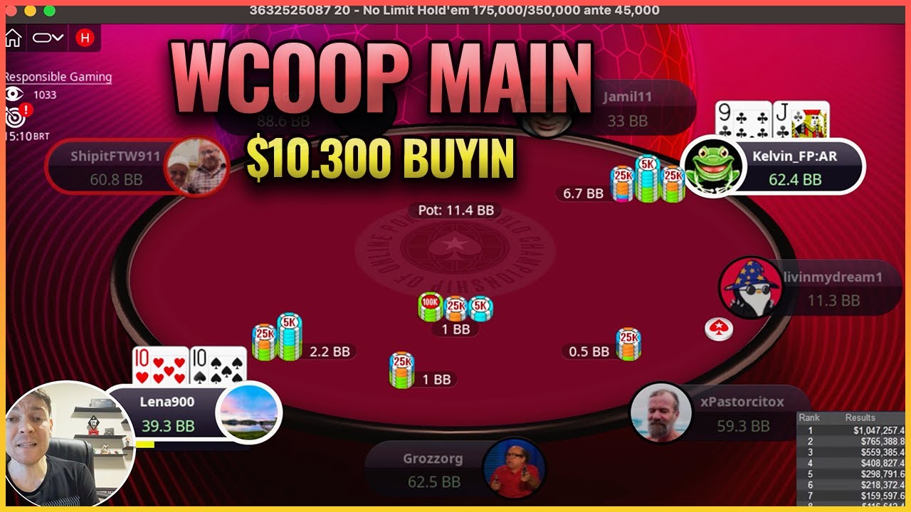 $10.300 Main Event Wcoop - Participação de Lena & Kelvin Kelber
