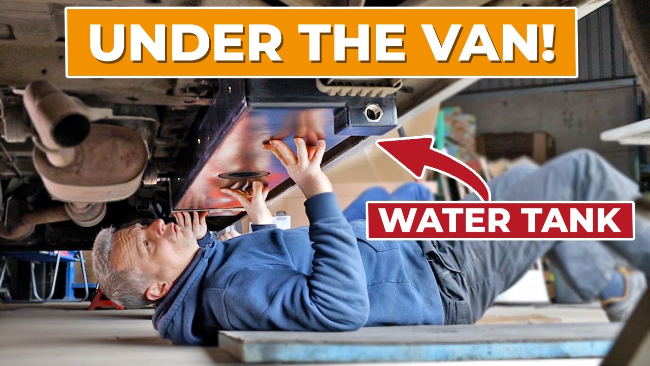 Fitting a water tank UNDER the Van! Crafter Conversion Ep 3 - How to fit a underslung water tank.