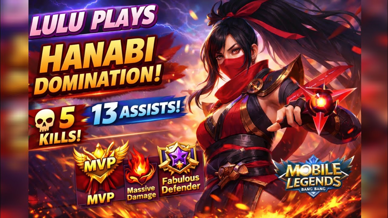 MVP+13 assists!! Hanabi highest hero damage with MVP and 5 kills+13 assists in a solo ranked match