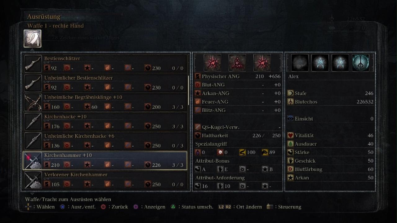 Bloodborne | Schnellste Methode um Blutedelsteine (Strahlend) der Stufe 5 und 6 zu farmen