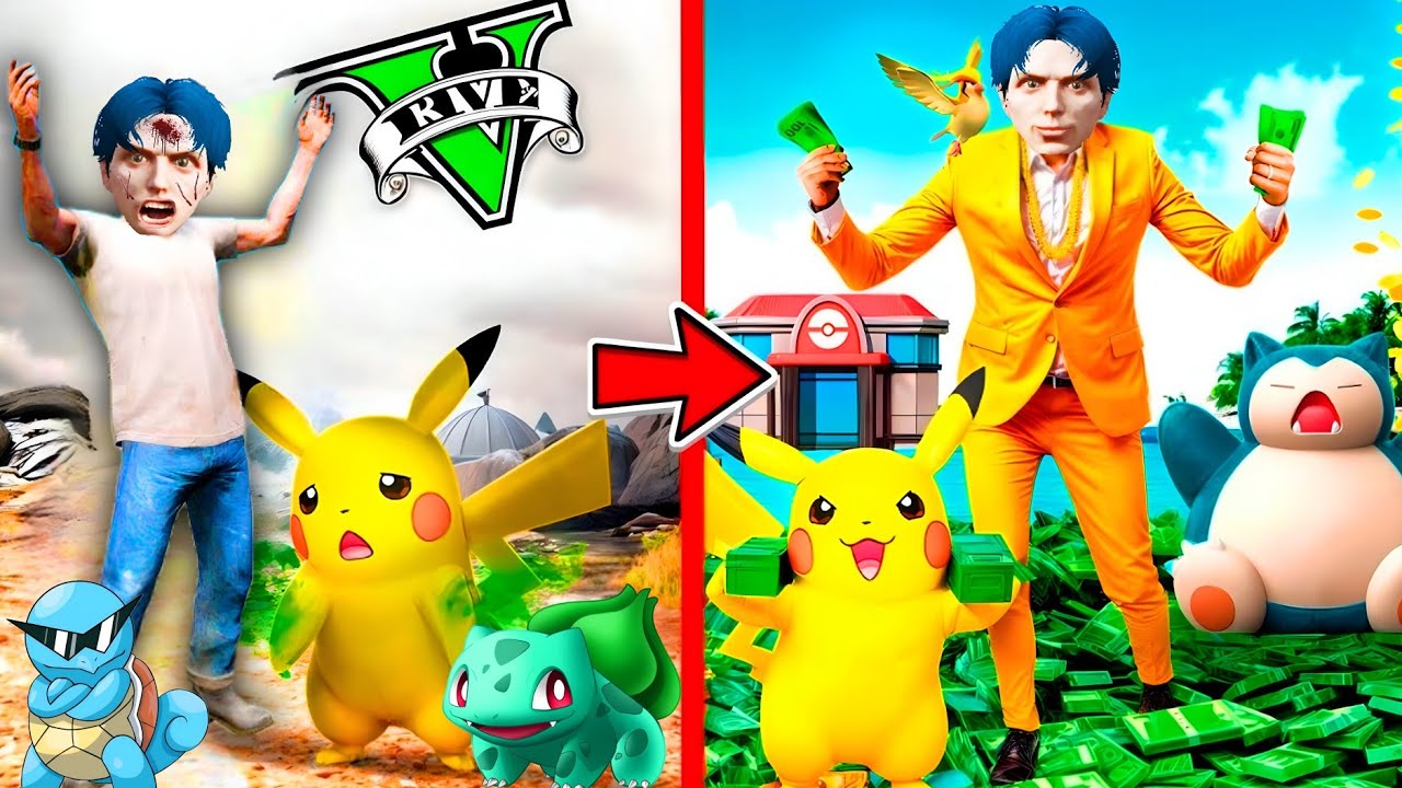 Pokémon အကောင်တွေ‌ကြောင့်ကျနော့်ဘဝကြီးပြောင်းလဲသွားခဲ့တယ်/ I Collected Pokémon in GTA V