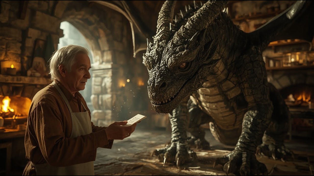 An Old Human Baker Gave the Dragon King a Napkin—Its Message Melted His Heart | HFY Sci-Fi Stories