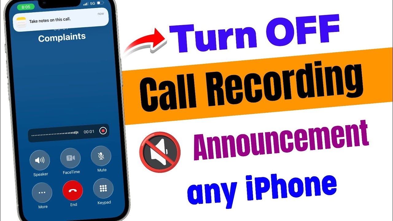 Turn off call recording announcement on iphone | iphone call recording announcement off kaise kare