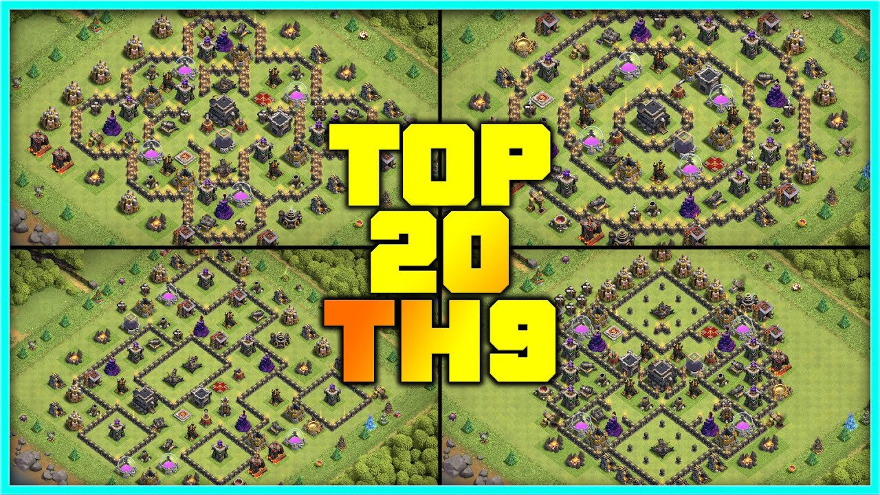 New Best Th9 base link War/Farming Base (Top20) With Link in Clash of Clans - th9 war base 2020