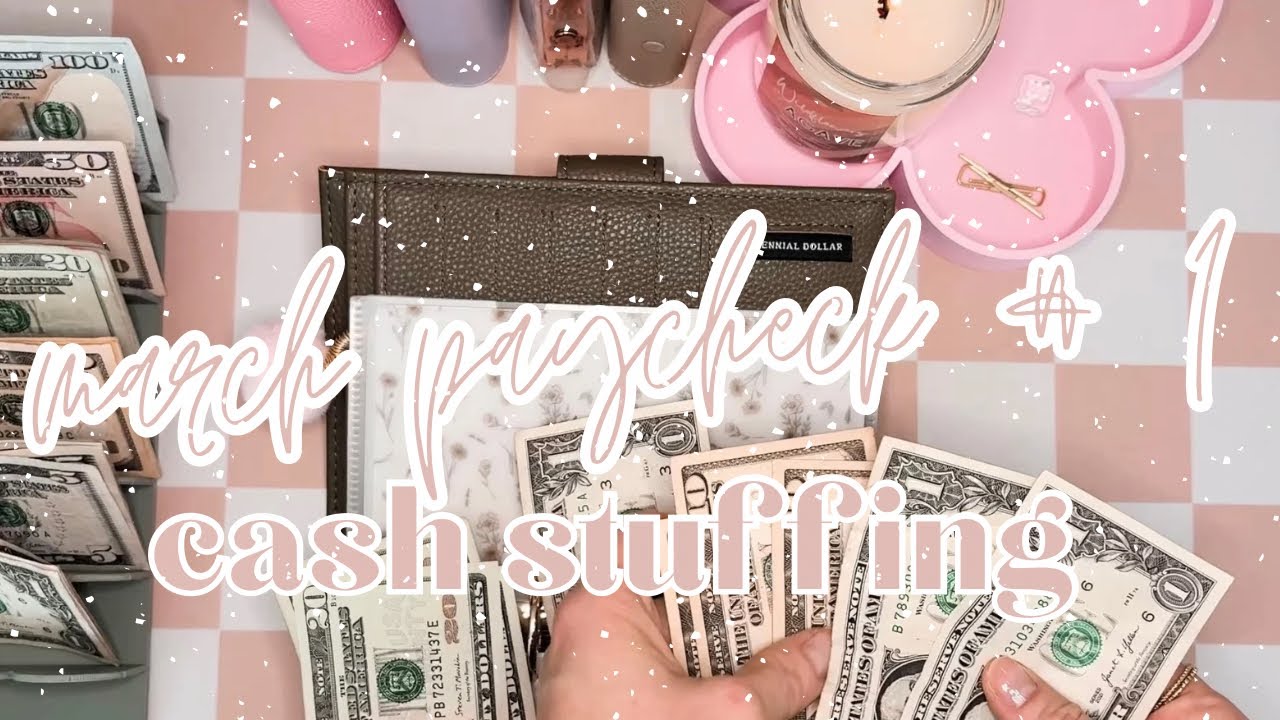 CASH STUFFING | MARCH PAYCHECK #1 | NEW COACH WALLET