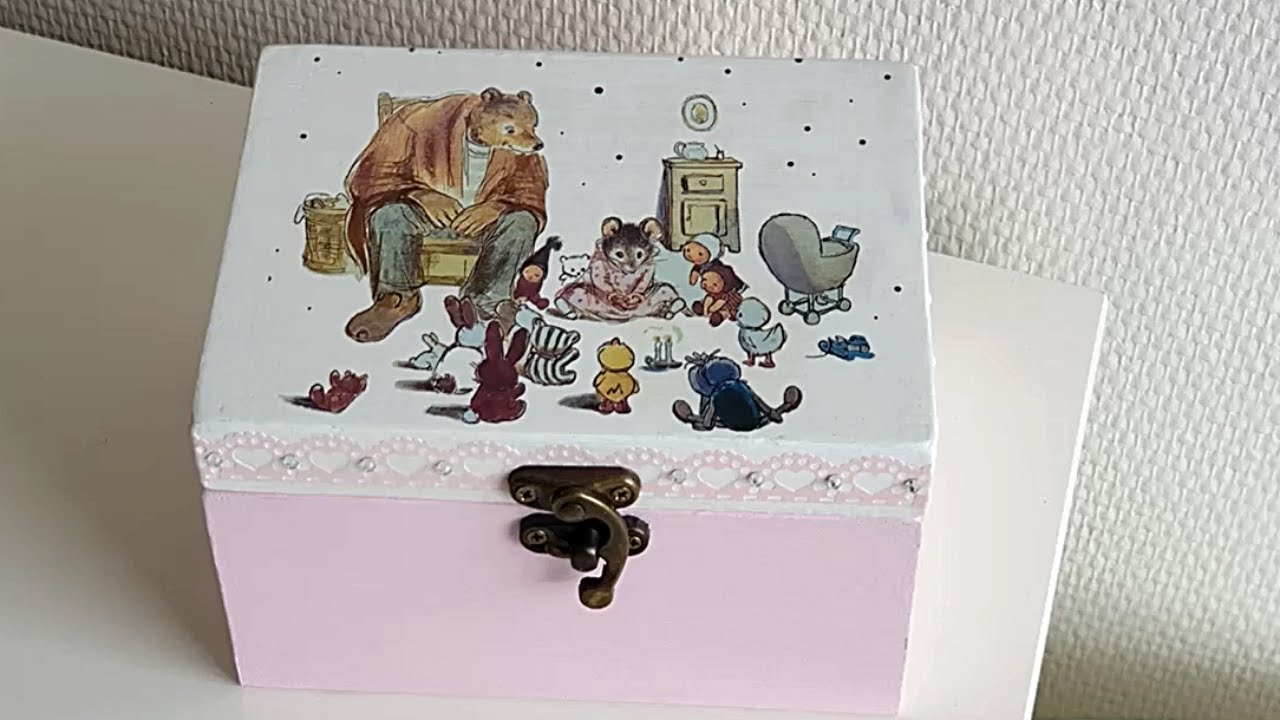 TUTO - DIY - Ernest et Célestine - Boîte en bois personnalisée [Réédition]