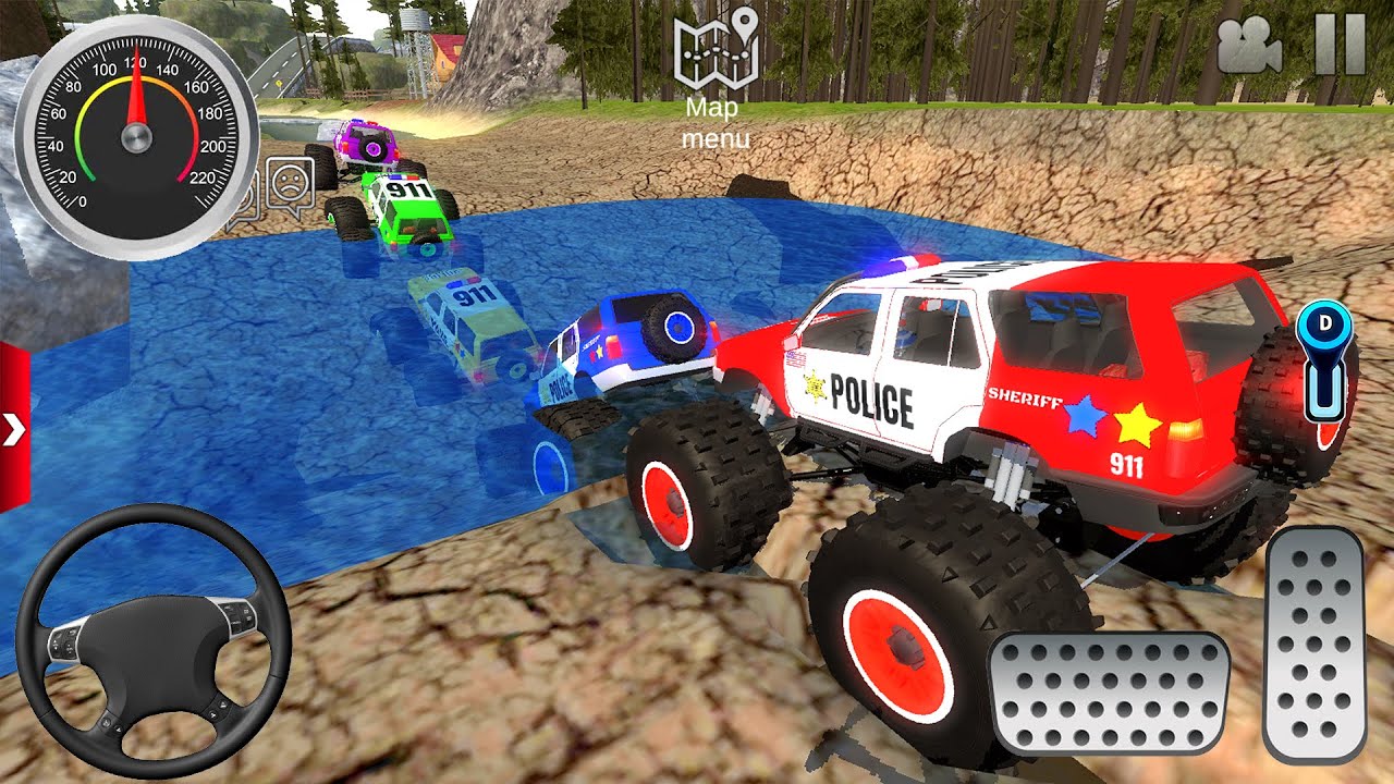 Juegos De Carros - Police Monster Truck Impossible Driver #8 - Car Extreme Racing Android Gameplay