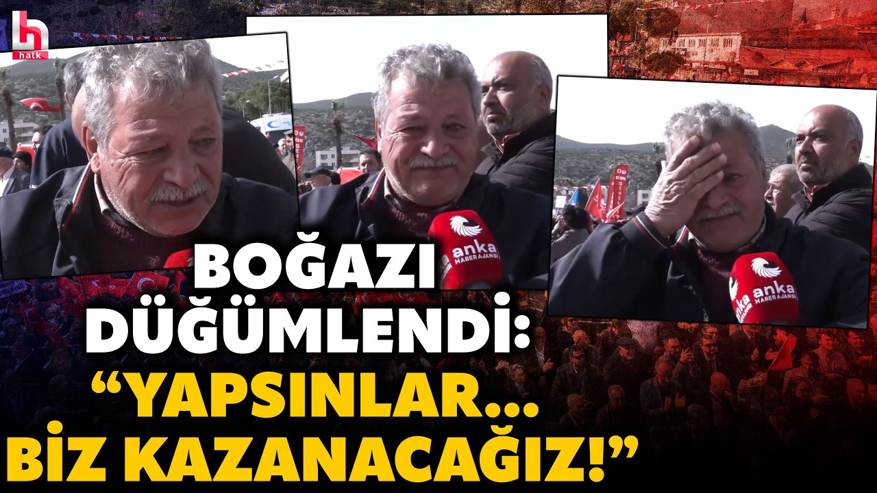 MİTİNGE DAMGA VURAN GÖRÜNTÜ! 'Tutuklu başkanlar' sorusunda boğazı düğümlendi, ağlayarak yanıt verdi!