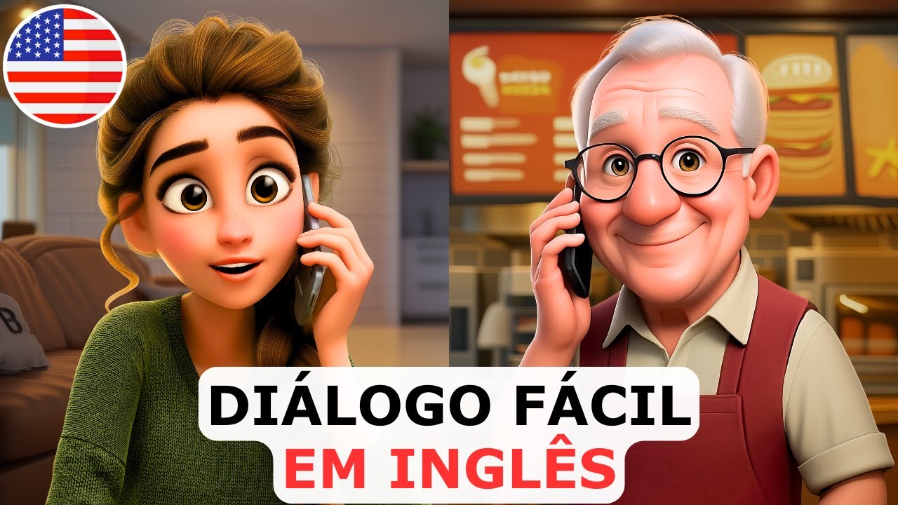Diálogo fácil em inglês para iniciantes 🔥 Pedindo pizza por telefone