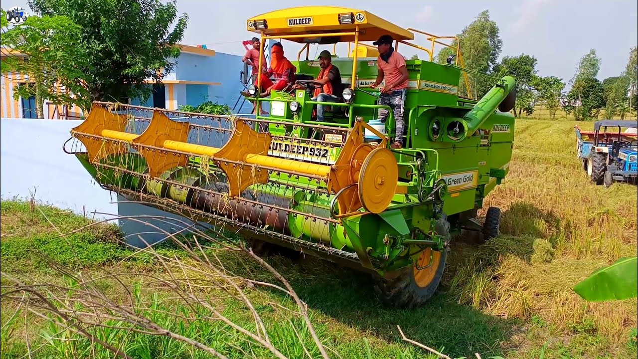 Kuldeep combine or Swaraj 744 slip up down road load trolley