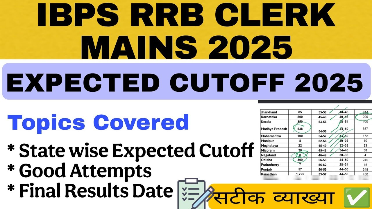 IBPS RRB CLERK MAINS CUTOFF 2025 | SAFE SCORE | Expected Result Date #ibpsrrbclerk2025