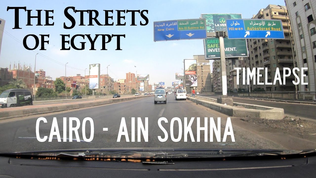 The Streets of Egypt - Cairo → Ain Sokhna (150km/94mi), Time Lapse, Egypt 🇪🇬