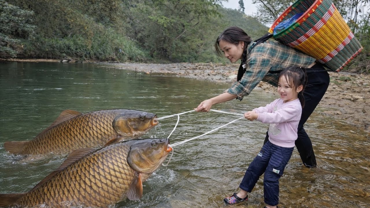 Traditional Fishing Skills -A Hidden Fish Spot Turned Into an Unexpected Big Catch