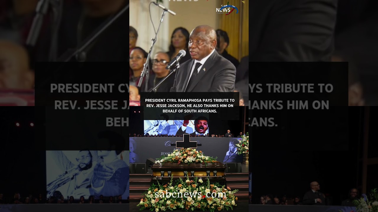Ramaphosa pays tribute to Rev Jesse Jackson #sabcnews #sabc #revjessejackson #funeral #chicago