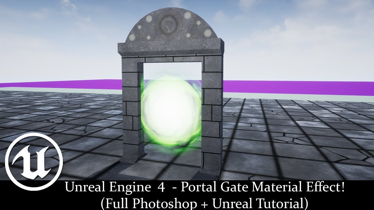 Unreal Engine 4 - Portal Gate Material Effect! (Full Photoshop + Unreal Tutorial)