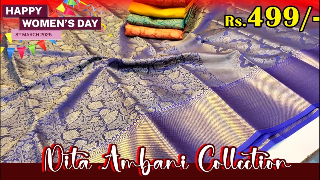 Nita Ambani Soft Silk Rs.499/- 💥Woman’s Day Offer 🫨Sri Sakthi Pugazh Tex #Elampillai #sarees