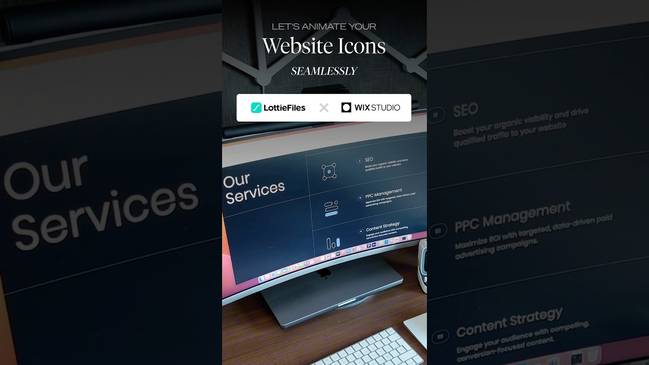 How to animate icons in your website #webdesign #lottiefiles #wixstudio #webdevelopment #wixsite