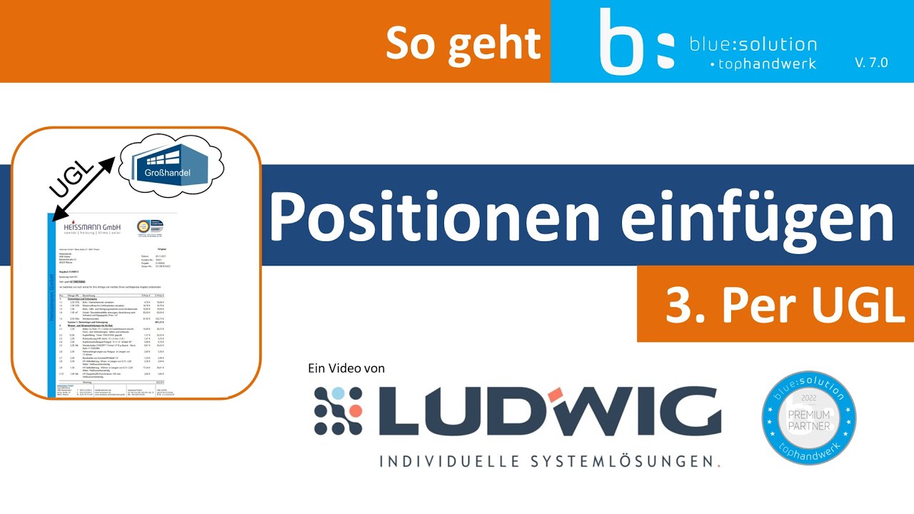 Mit blue:solution - tophandwerk Preisanfragen beim Großhändler per UGL in ein Angebot einlesen