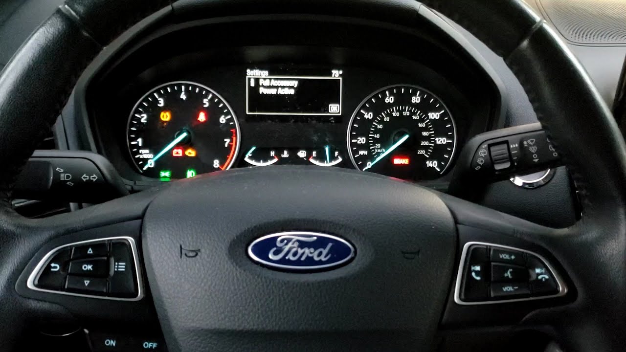 Ford Ecosport 2018 Oil Life Reset