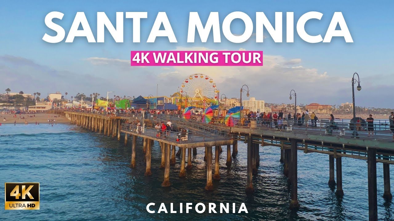 [4K] SANTA MONICA PIER Walking tour [FULL VERSION]  Los Angeles, California, USA, Travel documentary