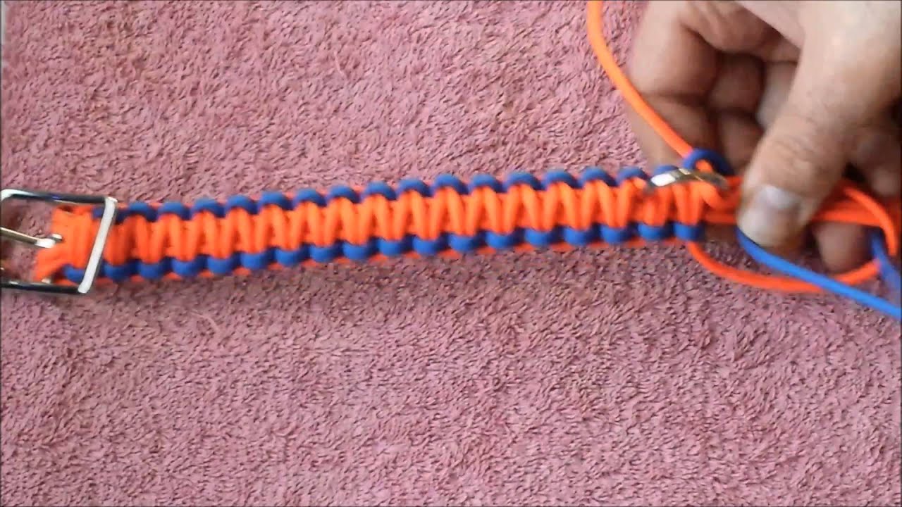 PARACORD DOG COLLAR COBRA WEAVE