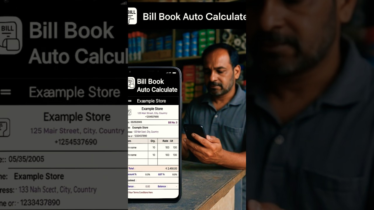 Bill Book Auto Calculate
