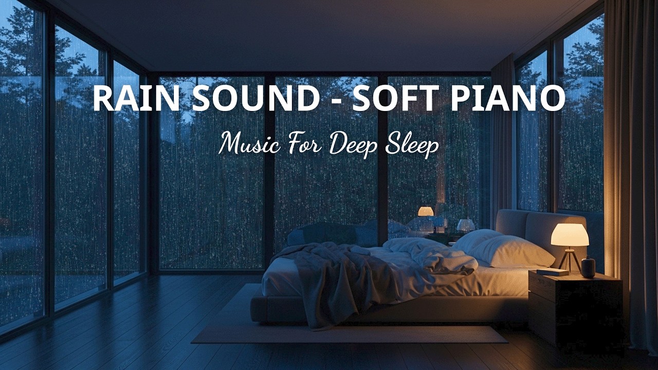 Gentle Rain & Piano 🌧️ Soothing Night Music to Calm Anxiety and Sleep Deeply