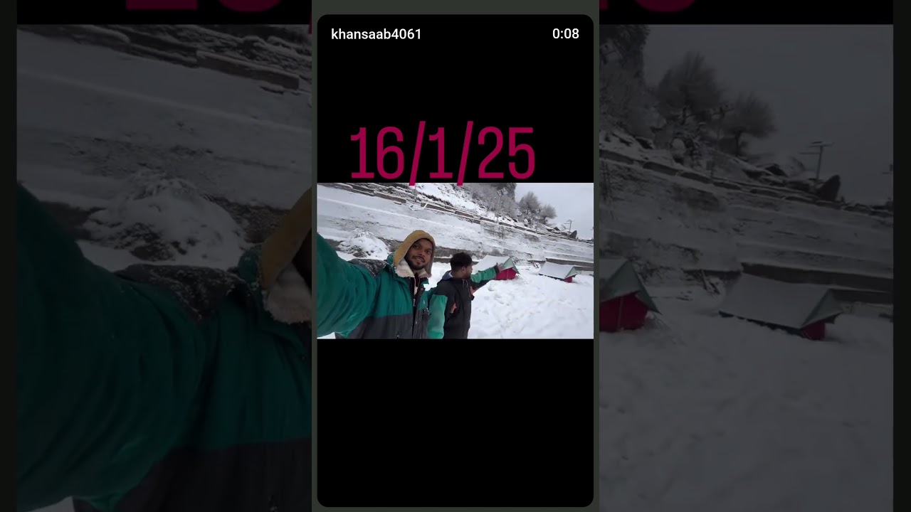 Manali snowfall  January 16/01/2025 new video shimla manali snow fall
