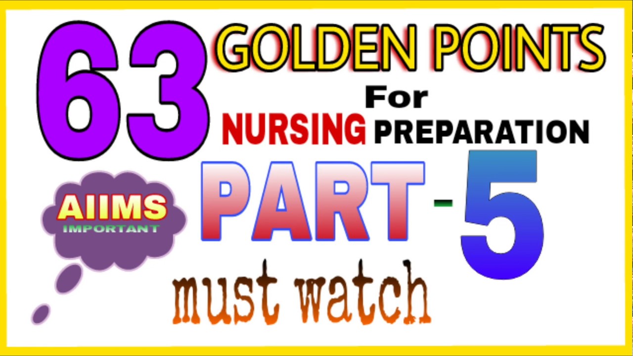 Nursing exam preparation I 63 golden points part #5 I staff nurse exam