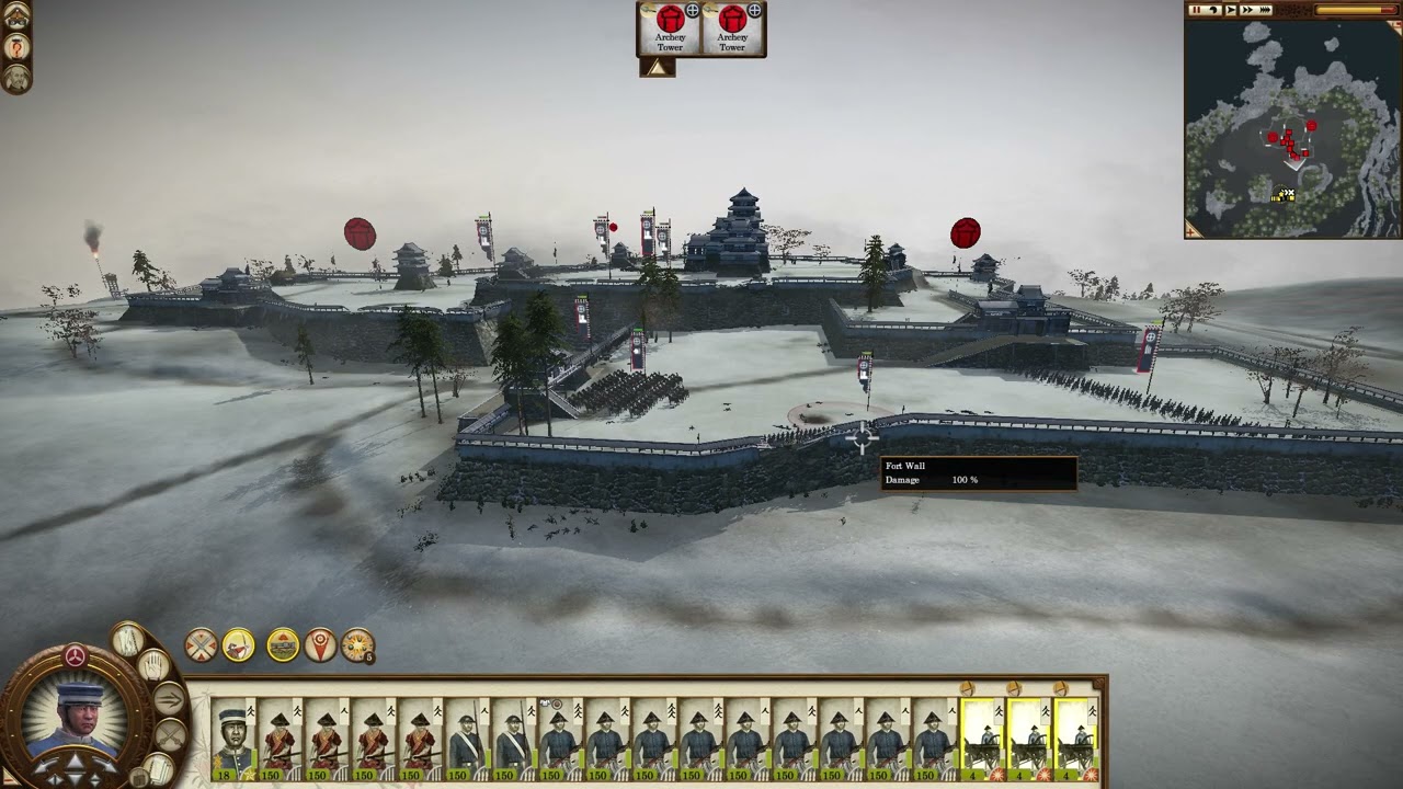 Let's Play Shogun 2 Fall Of The Samurai Tosa Run-Snowy Battle