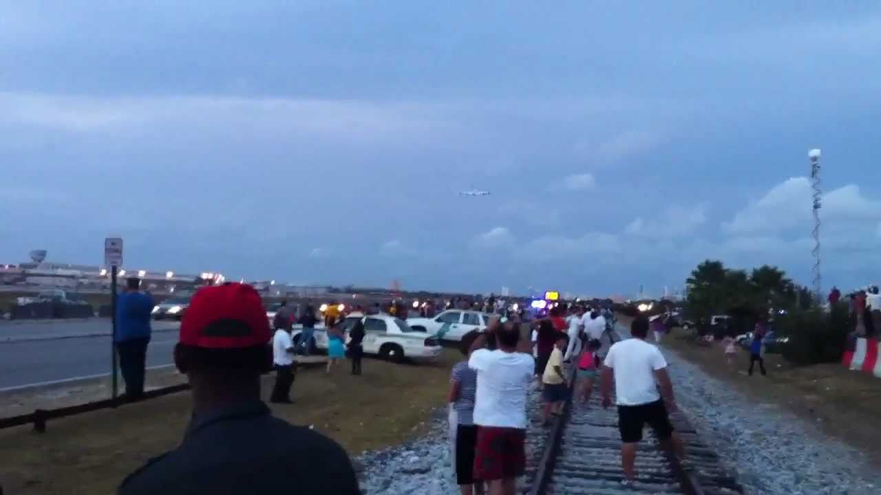 Lufthansa A380 first takeoff from Miami International