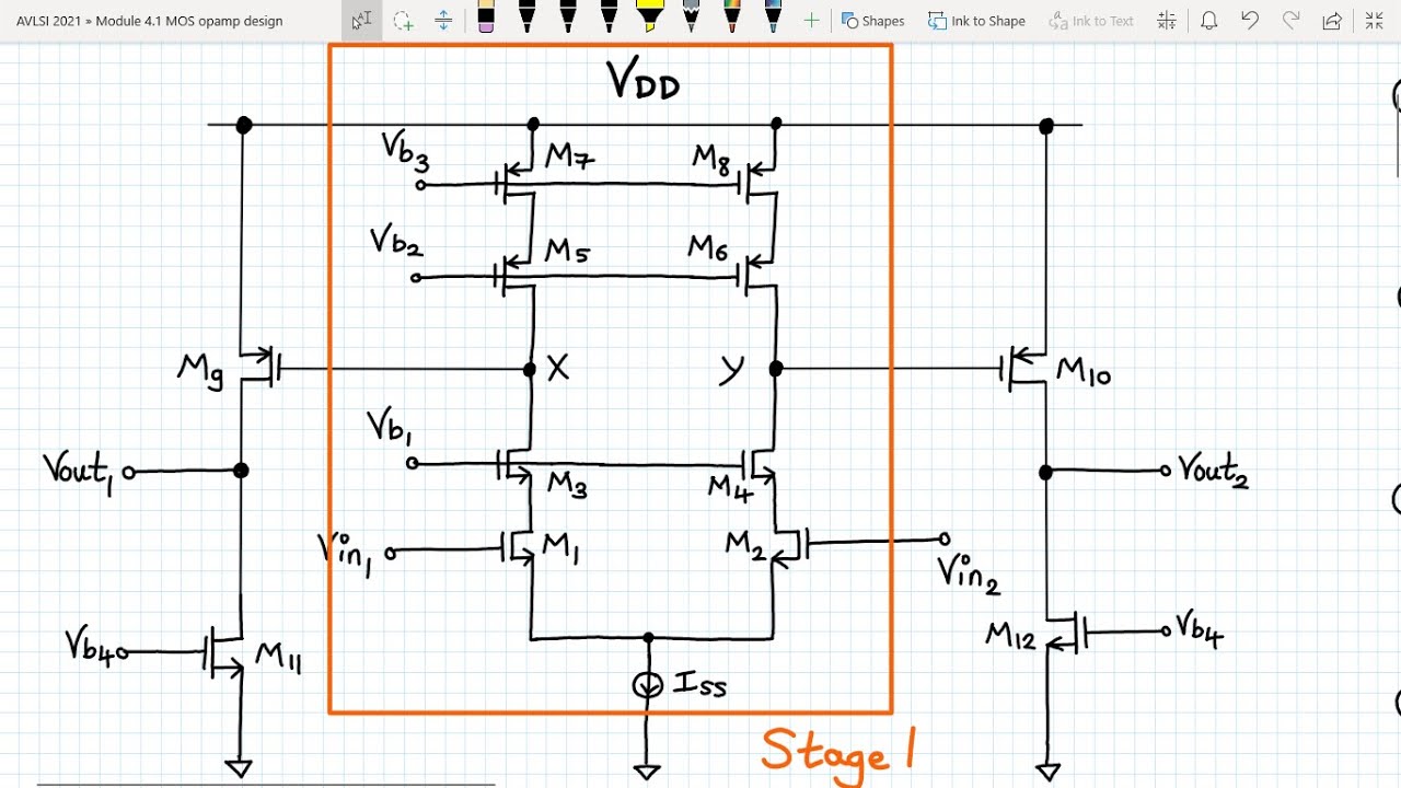 Analog VLSI Design Lecture 41.3: Two stage Cascode opamp