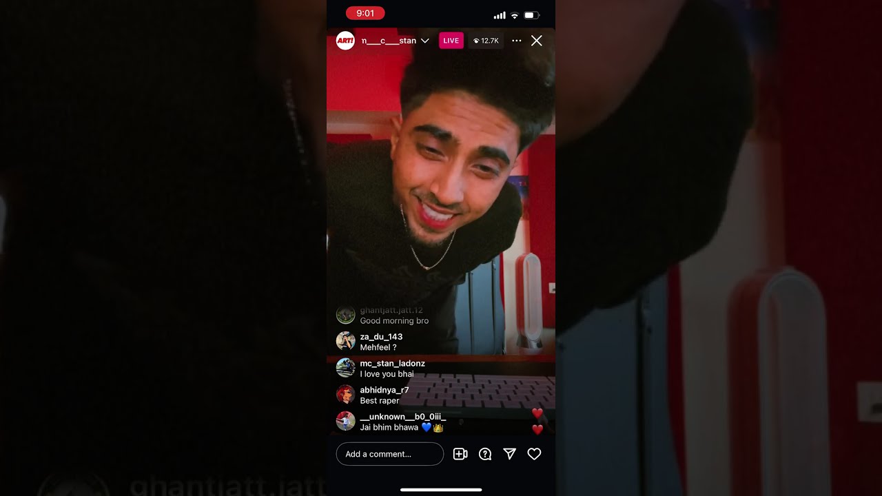 MC STAN LIVE ON INSTAGRAM!👽MEHFEEL ALBUM..@mcstanofficial666 #mcstan #instagram #hiphop