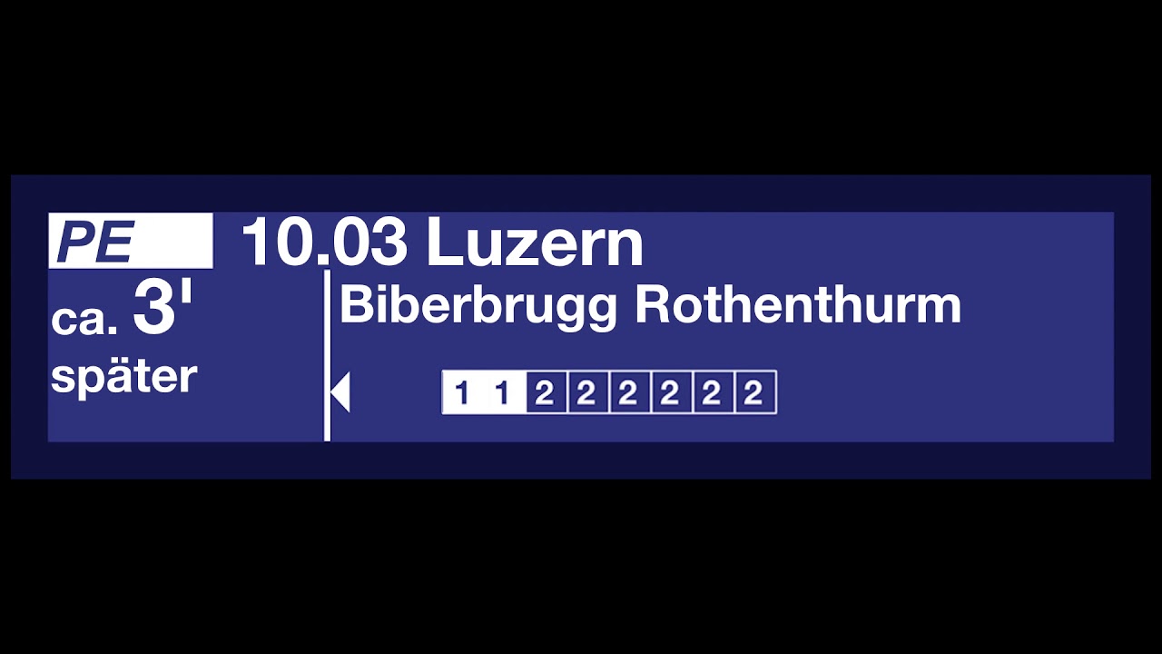 SBB Ansage - Einfahrt des PE nach Luzern in Pfäffikon SZ