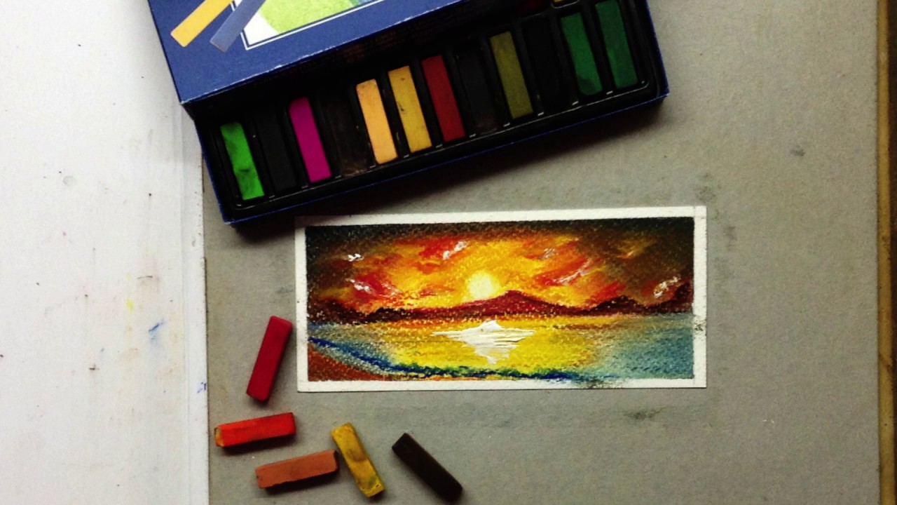 Atardecer con Tizas Pasteles o Gises/ Shessira Ventura
