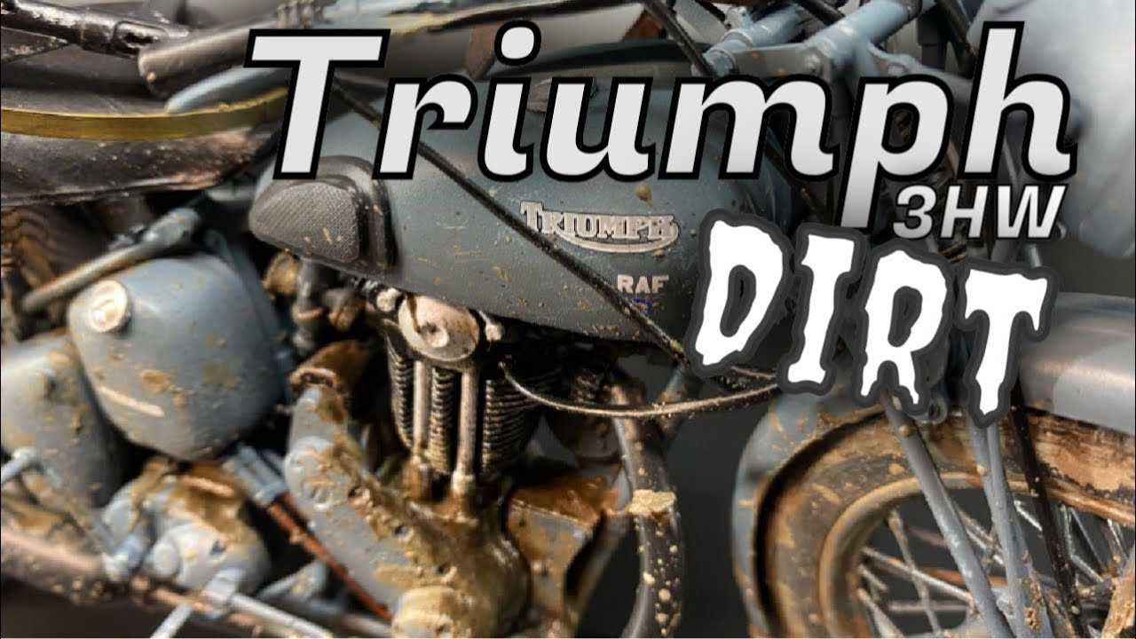 Italeri 1/9 scale Triumph 3hHW . Part2 weathering