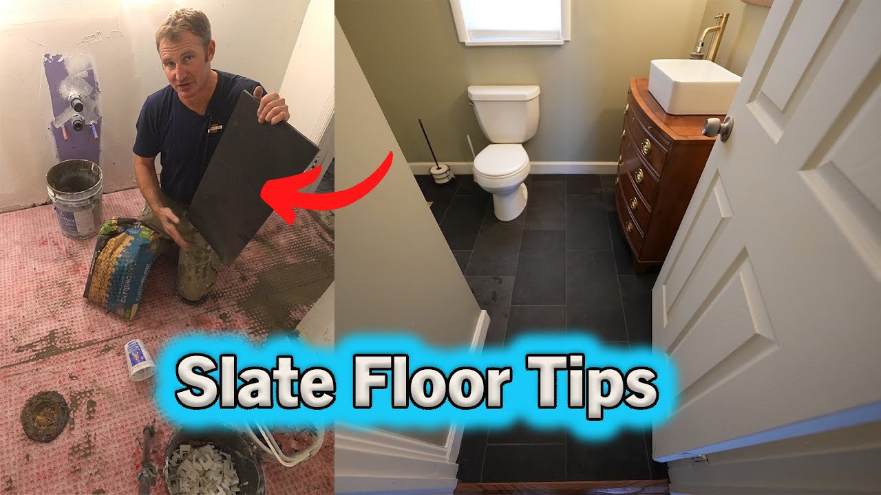 How to Install a Slate Stone Floor | PLAN LEARN BUILD