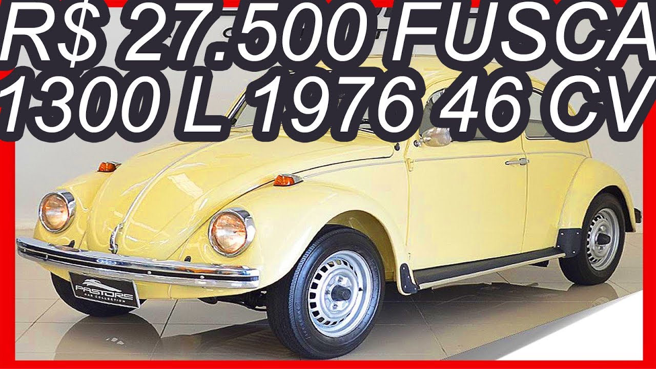 PASTORE R$ 27.500 Volkswagen #VW Fusca 1300 L 1976 Bege Alabastro aro 15 MT4 RWD Boxer-4 46 cv