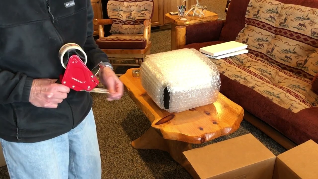 Packing an Olympia SM typewriter for shipping