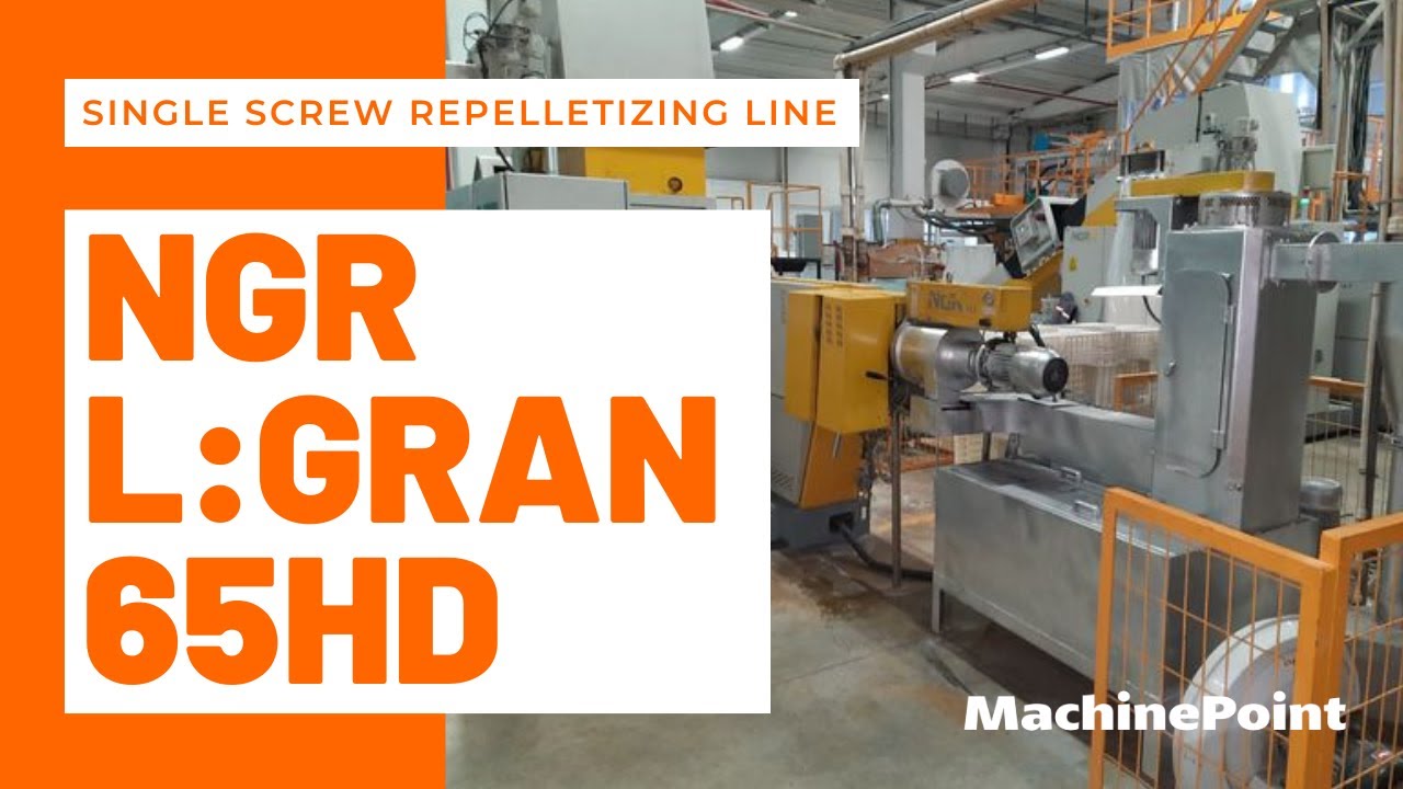 NGR L:GRAN 65HD Single screw repelletizing line | NGR Machines