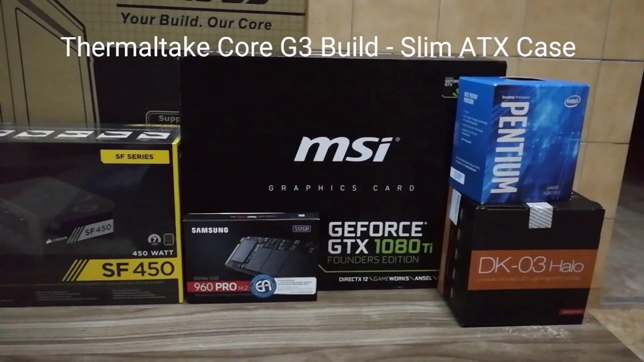 Thermaltake Core G3 - Slim ATX PC Case with Nvidia GTX 1080 Ti